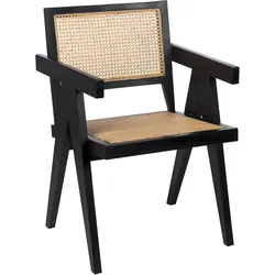 Esszimmerstuhl WESTBROOK Mahagoniholz Schwarz