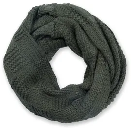 Stylebreaker Feinstrick Loop Schal Patentmuster, Oliv-Grün | Gr.: onesize