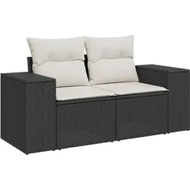 vidaXL Garten-Lounge-Set 9-tlg. schwarz