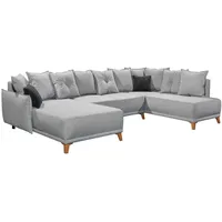 ed exciting design Mid.you Wohnlandschaft Anthrazit, Silberfarben /