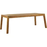 Beliani Gartentisch 210 x 90 x 77 cm Hellbraun