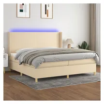 vidaXL Boxspringbett 200 x 200 cm Creme