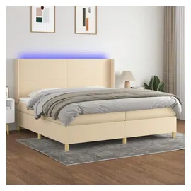 vidaXL Boxspringbett 200 x 200 cm Creme