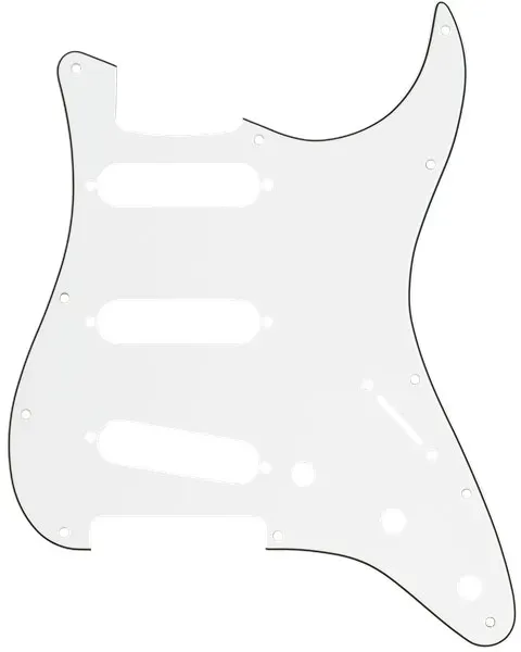 Fender Pickguard Strat SSS 3-ply Parchment