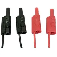 Chauvin Arnoux Messleitungs-Set 4mm Sicherheits-Stecker 2m Rot, Schwarz 1 Set