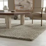 KADIMA DESIGN Teppich Hochflor SPREE in Natur, einfarbig, 80 x 250 cm