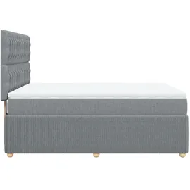 vidaXL Boxspringbett 140 x 200 cm Hellgrau