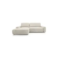 Selsey Ecksofa mit Schlaffunktion, Breitcord-Bezug, creme, - Beige