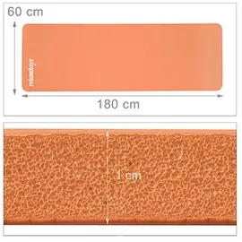 Relaxdays Yogamatte rot 60,0 x 180,0 x 1,0