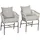 Outsunny Gartenstuhl 2er-Set 57 x 60 x 71 cm beige mit Kissen