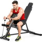 Gymtek® Multifunktion Hantelbank Fitnessbank Schrägbank mit Curlpult & Expan