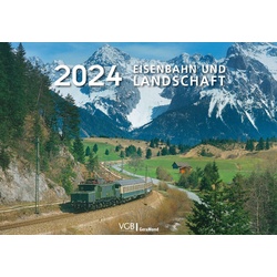 GeraMond, Kalender, Eisenbahn und Landschaft 2024 (Deutsch)