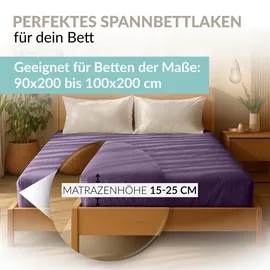 Carpe Sonno Spannbettlaken Jersey 90 x 200 - 100 x 200 - 140 x 200 - 160 x 200 - 180 x 200 - 200 x 200 cm lila