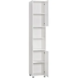 Procontour Betty Hochschrank 35 x 192 x 34 cm Weiß Kunststoff/Metall
