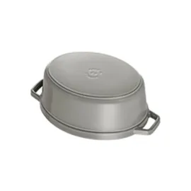 Staub Cocotte 27 cm oval graphitgrau