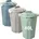 Sustania 3er Set Kunststoff Abfalleimer mit Deckel 40l