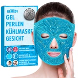 Perfect Remedy - Kühlpads für Verletzungen, Wiederverwendbarer Kühlpack & Wärme-Kompressen, Kühlpad für Schmerzlinderung, Kühlakku Gel für Knie, Rücken, Hals, Knöchel (Gesichtsmaske (blau))