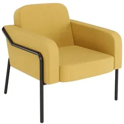 meet Sessel »meet - Medso L« Modell rund Stoff gelb, 40.6 cm
