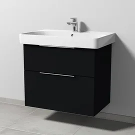 Sanipa Waschtischunterschrank 2 Auszüge 68 x 59,3 x 44,2 cm Schwarz Matt