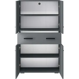 INOSIGN Midischrank »Skara« mit zwei variablen Einlegeböden grau