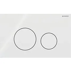 Geberit Sigma 40 Round Betätigungsplatte 115628SI1 Round, weiß, für 2-Mengen-Spülung, Round