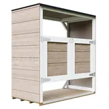 TIMBELA Mülltonnenbox 2er 240 L 153 x 159 cm braun