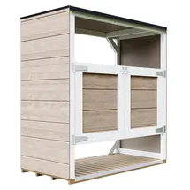 TIMBELA Mülltonnenbox 2er 240 L 153 x 159 cm braun