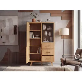 FineBuy Hochschrank 40 x 40 x 188 cm Braun