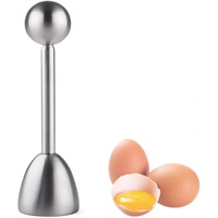 Eierknacker Topper Edelstahl Eierschalenschneider Eierköpfer Küchenwerkzeug Eieröffner Eierschalenentferner Separator für hart weich gekochte Eier und Eierknacker