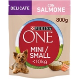 Purina 800g Mini Delicate Lachs & Reis PURINA ONE Hundefutter Trocken