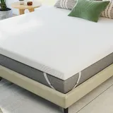 Novilla 5cm Matratzen Topper 160x200 Höhe Komfortschaum MatratzenTopper für Boxspringbett Wohnwagen Schlafsofa Matratzenauflage Bezug Waschbar