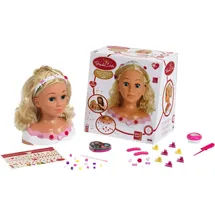 Theo Klein Klein 5242 Schmink- u. Frisierkopf Rose| Mit Haarschmuck und Kosmetik | Spielzeug für Kinder ab 3 Jahren