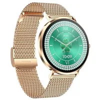 AngLink Smartwatch Damen, –Elegante Fitnessuhr – Kompatibel mit Android & iOS (Silber) (Gold)