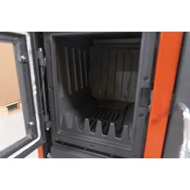 hosseven Kaminofen mit Backfach und Herdplatte 4013 Rot Holzofen 8 kW Holz Ofen Mehrfachbelegung Kamin Heizofen Küchenherd