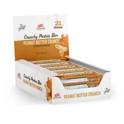 XXL Nutrition - Crunchy Protein Bar - Protein Riegel, Eiweißriegel - 12 Pack - Peanut Butter Crunch - XXL Nutrition