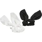 URBAN CLASSICS Scrunchies With XXL Bow 2-Pack, - Schwarz
