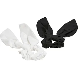 URBAN CLASSICS Scrunchies With XXL Bow 2-Pack, - Schwarz