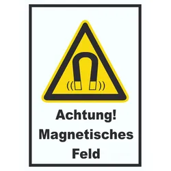 HB-Druck Achtung Magnetisches Feld A0 (841x1189mm) Schild