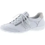 REMONTE Komfort Schnürhalbschuh extra weit für Damen, weiß, Gr. 42 EU