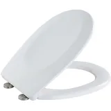 WENKO WC Sitz Absenkautomatik Klodeckel Toilettendeckel Klobrille Weiß VARONI