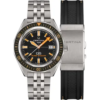 Certina DS PH DS SUPER PH2000M C050.607.44.051.02 - schwarz,silberfarben,zusätzliches schwarzes Kautschukband - 43mm