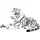 Brubaker Tiger Kuscheltier 25 cm Weiß