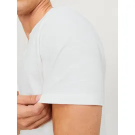 JACK & JONES SPLIT NECK TEE weiß XL