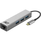 Act USB-C 3-Ports Hub mit Ethernet