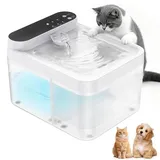 Katzenbrunnen kabellos,Frisch- & Abwassertrennung,Akku 4000 mAh,Trinkbrunnen für Katze kabellos ohne Filter,2,6LWasserbrunnen für Katzen,Hunde