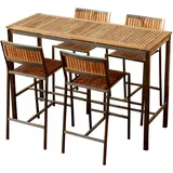 ASS Altenburger Bartisch 160 x 60 cm Silber/Braun