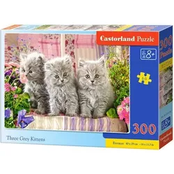 CASTORLAND B-030330 Three Grey Kittens, Puzzle 300 Teile