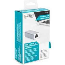Digitus USB 3.0 Gigabit Ethernet Adapter Typ-C zu RJ45 St./Bu. weiß