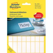 Avery Zweckform Universaletiketten 3323 Weiß 38,0 x 14,0 mm 29 Blatt 928 St.