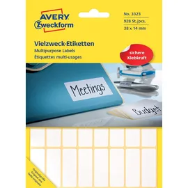 Avery Zweckform Universaletiketten 3323 Weiß 38,0 x 14,0 mm 29 Blatt 928 St.